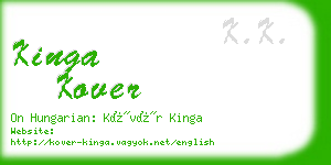 kinga kover business card